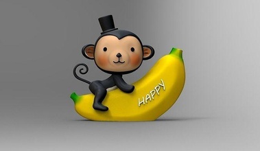 scimmia magnete animale cartone animato Giochi giocattoli 3d print model - Mito3D