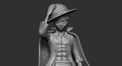 monkey d-luffy luffy anime onepiece art games toys character man 3d print model - Mito3D