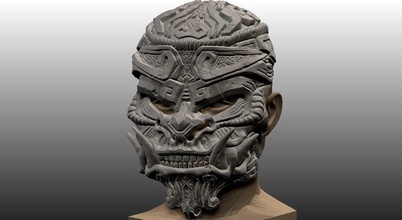 monkey king stone mask games-toys ancient art sculpture aztec antique ornament games toys other 3d print model - Mito3D