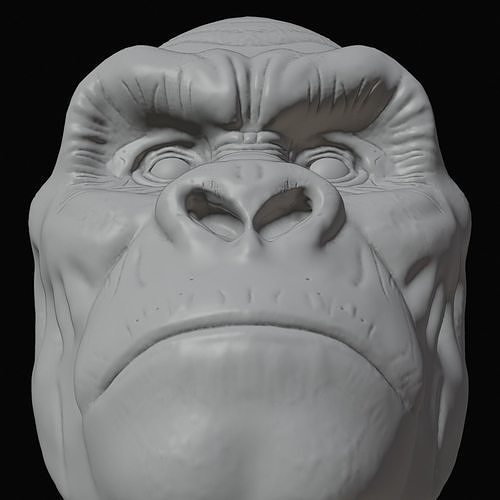 macaco kong esculpido impressão highpoly arte esculturas 3D print model - Mito3D