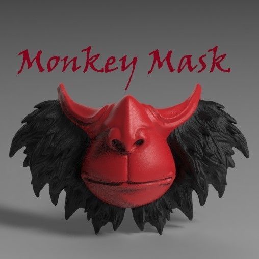 Affe Maske mortalkommbat Cosplay Halloween Symbol Uniform Vogel Kunst Skulpturen 3D print model - Mito3D