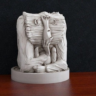 maymun para kutusu Kutu banka nakit domuzcuk madeni finans kumbara Sanat heykeller 3d print model - Mito3D