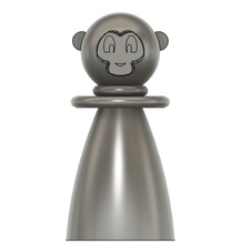 macaco penhor xadrez peça jogos estratégia borda imprimível lógica animal figura brinquedo crianças brinquedos 3d print model - Mito3D