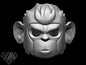 monkey pogo helmet gta mask animal gorilla airsoft cosplay warrior knight invader military person armor toy armour games toys game accessories 3d print model - Mito3D