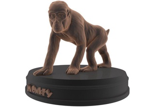 monkey printable art ape primate human mammal safari zoo wild animal nature print toy toys real realistic statue sculpture sculptures 3d print model - Mito3D