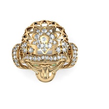 affe ring diamant schmuck juwel edelstein edelsteine diamanten ringe 3d print model - Mito3D