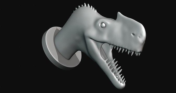 monolofossauro cabeça dinossauro impressão 3d modelo imprimível arte esculturas 3d print model - Mito3D