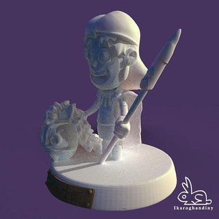 Mononoke hime Skulptur Kunst Statue Zahl Miniaturen Charakter drucken druckbar ghibli Ikarus Gandi Skulpturen 3d print model - Mito3D