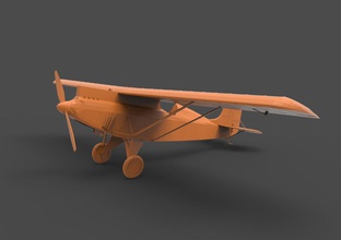 monoplano fighter aeromobili guerra piano militare aereo di volo vecchio della cabina guida hobby il fai da te automotive 3d print model - Mito3D