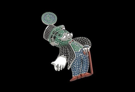 monopole homme pendentif 3d impression jcd stl bijoux modèles antique dessin animé planche cou or argent diamant imprimé Jeux Jeu ensemble pendentifs 3d print model - Mito3D