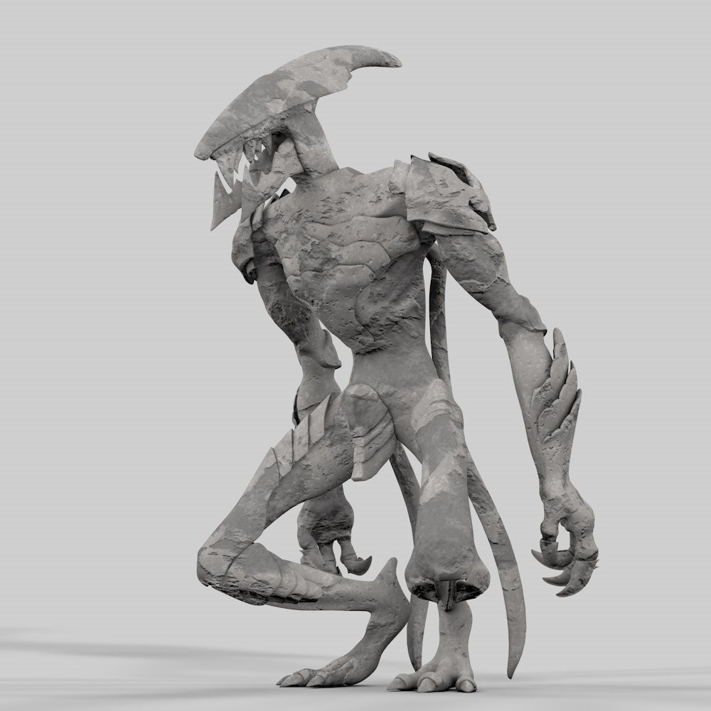 monster skulptur statue statuarisch skulptural statuette schmuck herausforderung kunst skulpturen 3D print model - Mito3D