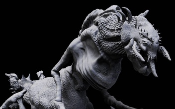 monstro criatura longo pernas personagem animal fantasia estrangeiro réptil demônio horror horrível arte esculturas 3d print model - Mito3D