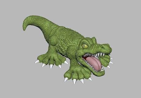 monstro crocodilo original arte brinquedo mar monstruo peixe criatura juguete patas pé miniatura criar jogos brinquedos 3d print model - Mito3D
