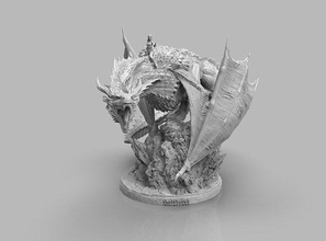 monster design statue rider dragon stl 3d collectibles sculpture figurines legendary comic movie games toys 3d print model - Mito3D