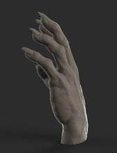 monster hand gruselig zombie finger grusel gruslig unheimlich tot halloween kunst skulpturen 3d print model - Mito3D
