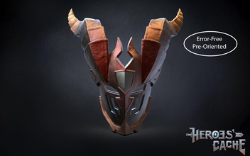 monster hunter 4 ultimate - kaiser x helmet monsterhunter monsterhunter4ultimate helm 3dprint 3dprinting prop toy cosplay games armor toys game accessories 3d print model - Mito3D