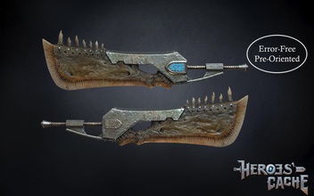 monstro caçador mundo gigante mandíbula 1 ótimo espada larga lâmina aço oxidado ferro mhw caçador monstros arma cosplay suporte jogos brinquedos acessórios 3d print model - Mito3D