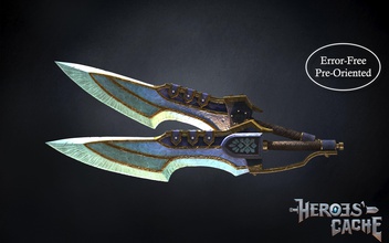 monster hunter world - lunastra empress daggers dagger dual blades mhw weapon 3dprint 3dprinting cosplay game games monsterhunter monsterhunterworld printable prop toy toys accessories 3d print model - Mito3D