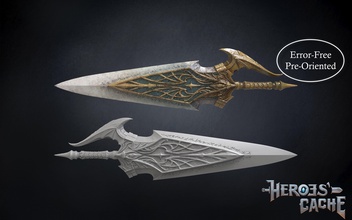 monster hunter world - royal nova sword mhw iceborne fantasy steel metal weapon shield guild palace games toys game accessories 3d print model - Mito3D