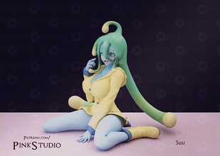 mostro musume suu miia lamia harem isekai manga ragazza anime waifu giocattolo collezione arte sculture 3d print model - Mito3D