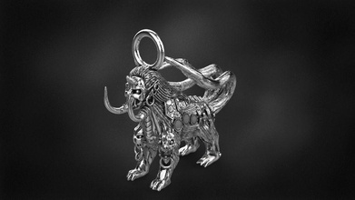 monster pendant 3d printing print model jewelry art silver fashion pendants 3d print model - Mito3D
