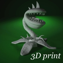 monstro plantar 3d impressão jogos zumbis lembrança figura estátua escultura formato personagem marca criaturas monstros brinquedos topiaria 3d print model - Mito3D