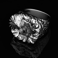 monster ring jewelry printable gold silver cnc gem cthulhu lovecraft design sterling jewel jewellery rings 3d print model - Mito3D