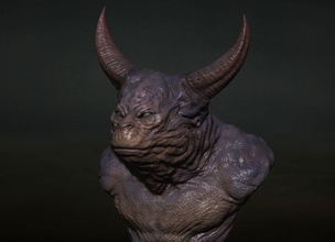 monster estátua a arte escultura monstro criatura fantasia do busto figrine o personagem zbrush ist ztl obj imprimir esculturas 3d print model - Mito3D
