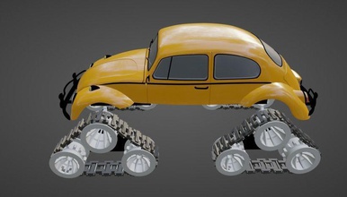 monster tank track diy kit rc cars trucks traxxas tracks truck drive tamiya kyosho hobby mechanical parts 3d print model - Mito3D