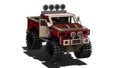 monstruo camión militar juguete lego personaje 3d impresión cnc juegos juguetes 3d print model - Mito3D