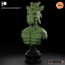 monstruoso yalug fantasía busto personaje estatua extraterrestre monstruo escultura arte coleccionable juguete criatura aleatorio esculturas 3d impresión 3d print model - Mito3D