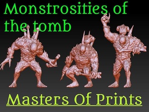monstrosities tomb vol1 3 models warhammer fantasy dungeons dragons 40k games miniatures toys figurines sci fi wargame creature monster board 3d print model - Mito3D