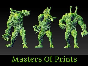 monstrosities tomb vol2 3 models 3d print model warhammer miniatures games 40k toys sci fi figurines fantasy board wargame spacemarine creature dragons dungeons space monster 3d print model - Mito3D