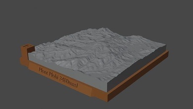 mont conhecimento montanha panorama vulcão terreno Ambiente natureza fotogrametria elevação dem Ciência 3d print model - Mito3D
