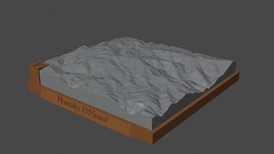 montalto dağ manzara yanardağ arazi çevre doğa fotogrametri yükseklik dem Bilim 3d print model - Mito3D