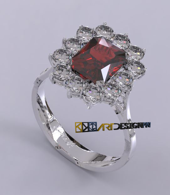 montatura anello clássico contorno montagem gioielli anelli diamanti anelliclassici joalheria argolas 3D print model - Mito3D