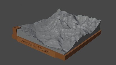 monte antelao berg landschaft vulkan terrain umgebung natur photogrammetrie elevation wissenschaft 3d print model - Mito3D