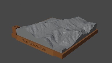 monte negrito montanha panorama vulcão terreno Ambiente natureza fotogrametria elevação dem Ciência 3d print model - Mito3D
