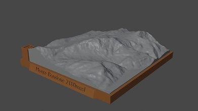 monte bondone Montagne paysage volcan terrain environnement nature photogrammétrie élévation dem science 3d print model - Mito3D