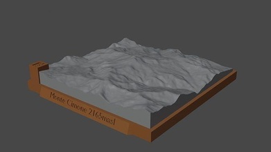 monte cimone montanha panorama vulcão terreno Ambiente natureza fotogrametria elevação dem Ciência 3d print model - Mito3D