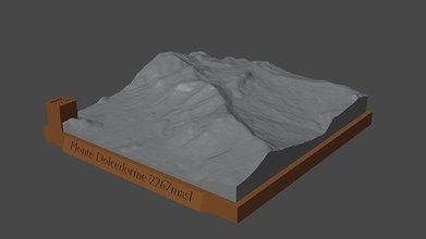 monte dolcédorme Montagne paysage volcan terrain environnement nature photogrammétrie élévation dem science 3d print model - Mito3D