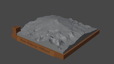monte melimoyu Montagne paysage volcan terrain environnement nature photogrammétrie élévation dem science 3d print model - Mito3D
