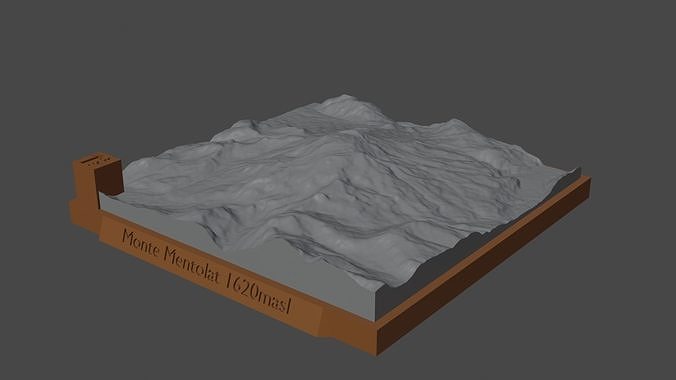 monte menthols Montagne paysage volcan terrain environnement nature photogrammétrie élévation dem science 3D print model - Mito3D