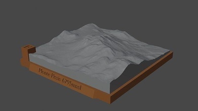 monte pisse Montagne paysage volcan terrain environnement nature photogrammétrie élévation dem science 3d print model - Mito3D