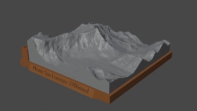 monte san Lorenzo Montagne paysage volcan terrain environnement nature photogrammétrie élévation dem science 3d print model - Mito3D