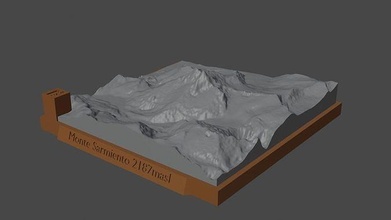 monte sarment vigne Montagne paysage volcan terrain environnement nature photogrammétrie élévation dem science 3d print model - Mito3D