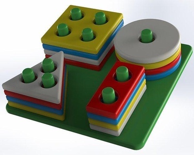 montessori Stil Spielzeug 1 Spiel Plastik abspielen Kind Vorschule Unterhaltung Holz Spaß Spiele Spielzeuge 3d print model - Mito3D