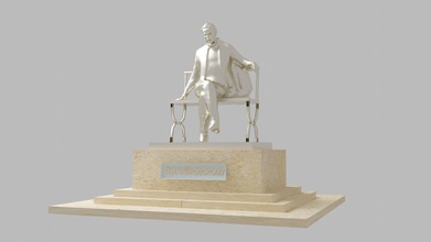 monument chaikovsky science memory study lordship knowledge other 3d print model - Mito3D