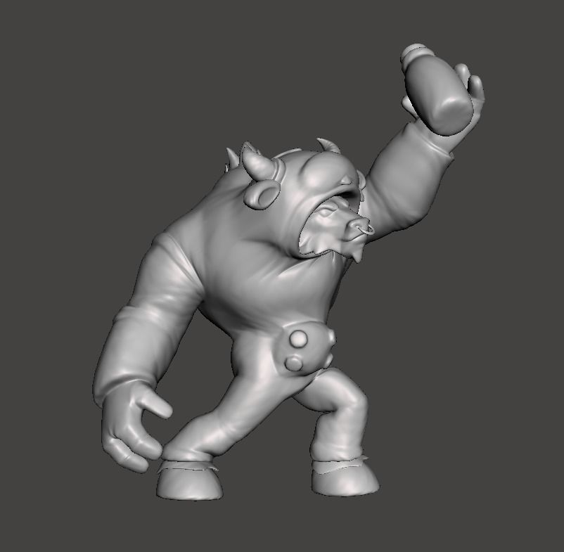 mugir vaca alistar 3d modelo liga of leyendas salvaje grieta juegos juguetes 3D print model - Mito3D