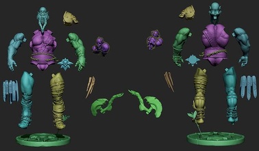 moqueur puis jouets orc miniature créature impression art sculptures statue fantaisie fictif 3d print model - Mito3D